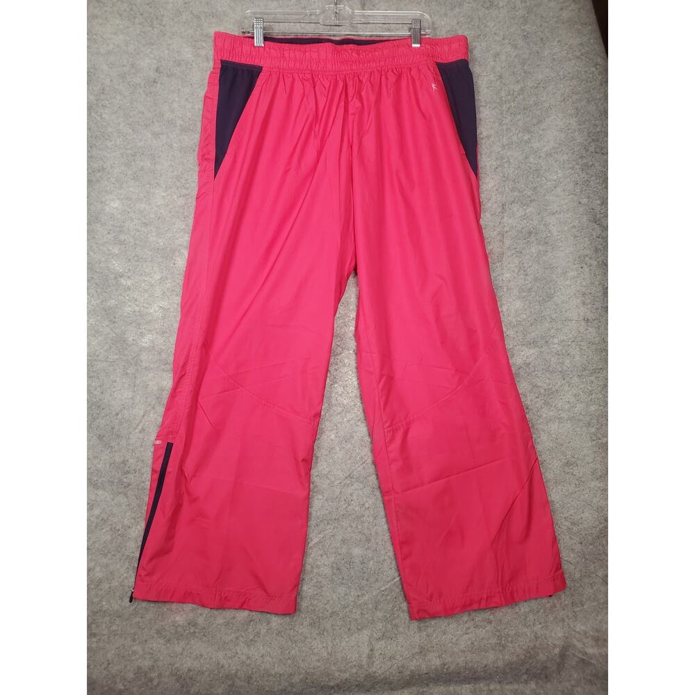 Women's Danskin Now XL Petite Pink Pull On Windbreaker Pants